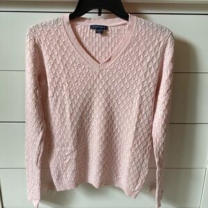 ⚓️ TOMMY HILFIGER SIZE SMALL PINK V-NECK SWEATER